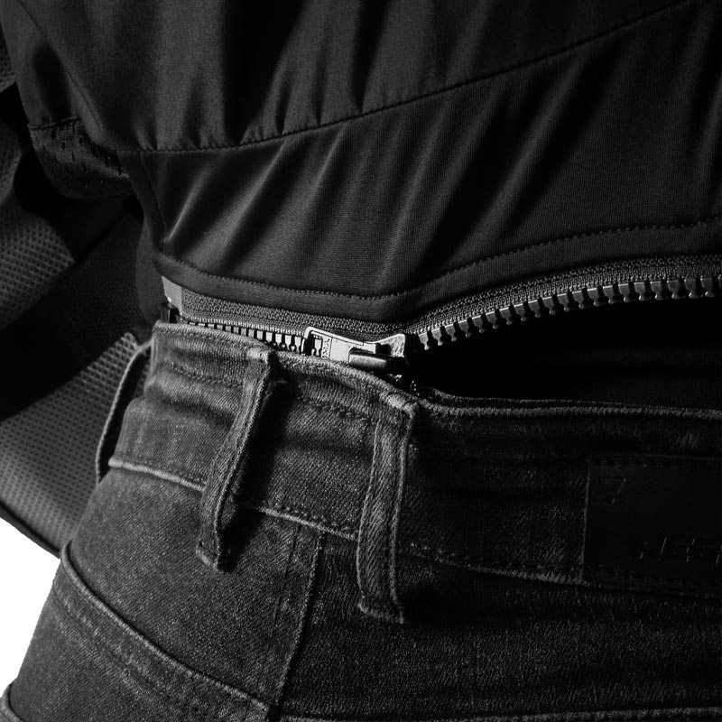 Дамски мотоциклетни дънки Rebelhorn Classic Monolayer, изпрани черни