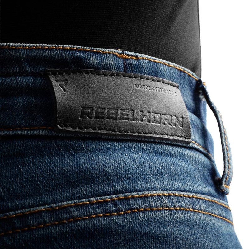 Дамски мотоциклетни дънки Rebelhorn Classic Monolayer, изпрани сини