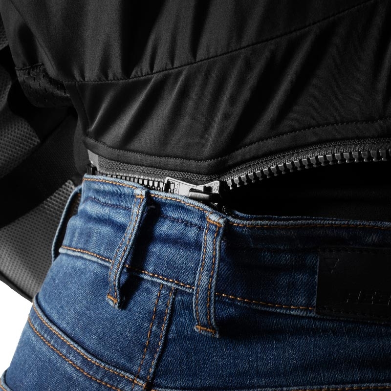 Дамски къси мотоциклетни дънки Rebelhorn Classic Monolayer, изпрани сини
