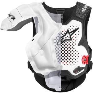Жилетка Alpinestars TECH-AIR®MX PLASMA със система за въздушни възглавници, бяло-черно-червено