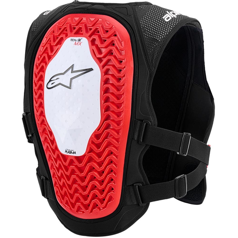 Жилетка Alpinestars TECH-AIR®MX PLASMA със система за въздушни възглавници, бяло-черно-червено