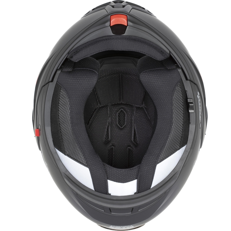 Мото каска Cassida MultiFlip Solid Blackout, сгъваема, матово черно-черна