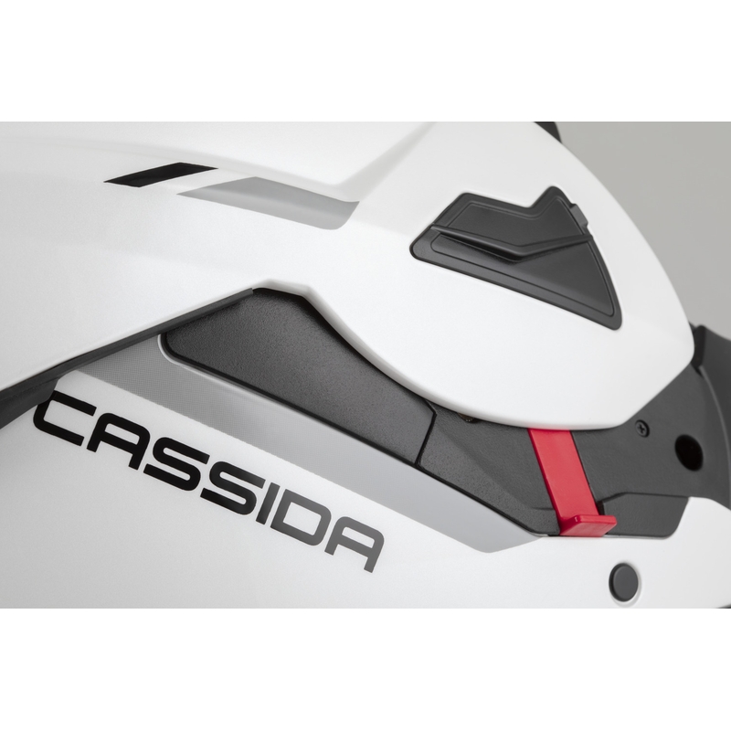 Cassida MultiFlip Solid, мото каска с отваряне, перлено бяло-черна