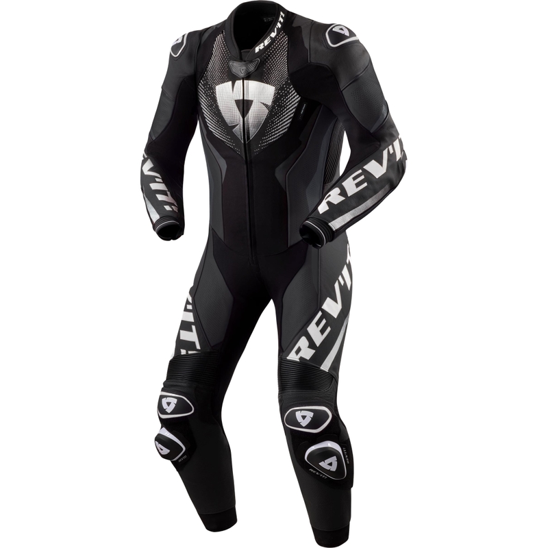 Мотоциклетен костюм Revit One Piece Hyperspeed 3, черно-бял