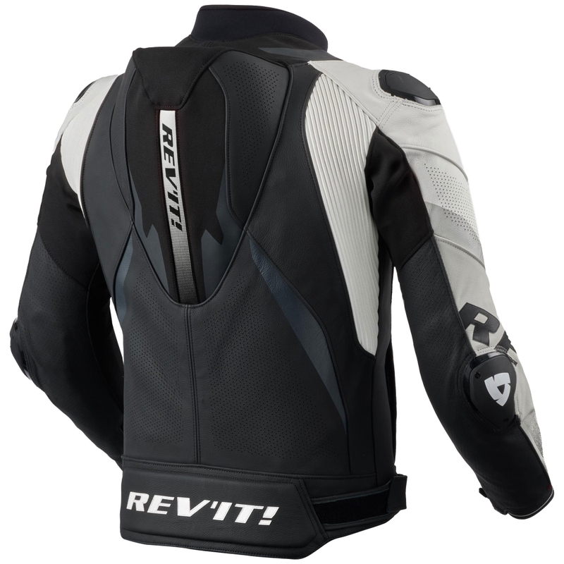 Кожено мотоциклетно яке Revit Hyperspeed 3 PRO черно-бяло