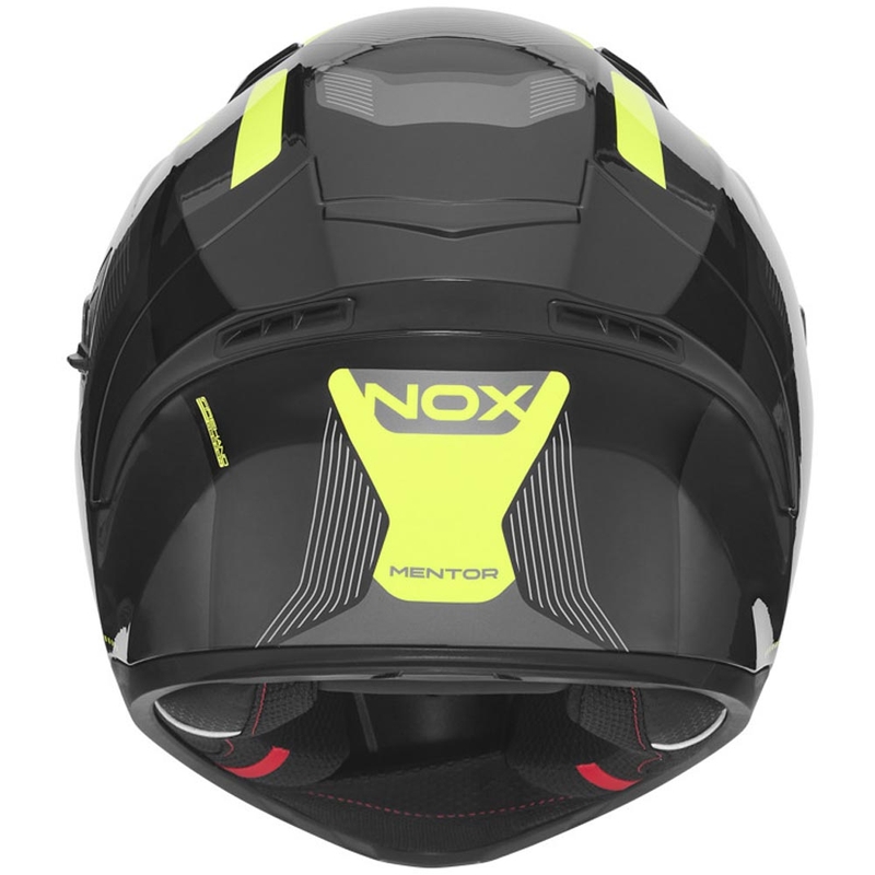Мотоциклетна каска за цялото лице NOX N402 Mentor черно-флуоресцентно жълто
