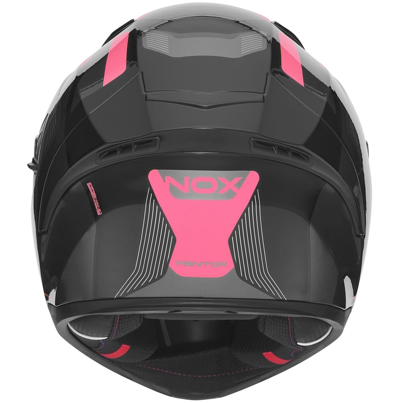 Мотоциклетна каска за цялото лице NOX N402 Mentor, черно-розова