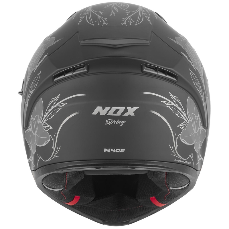 Мотоциклетна каска с пълно лице NOX N402 Spring, матово черно-сребристо