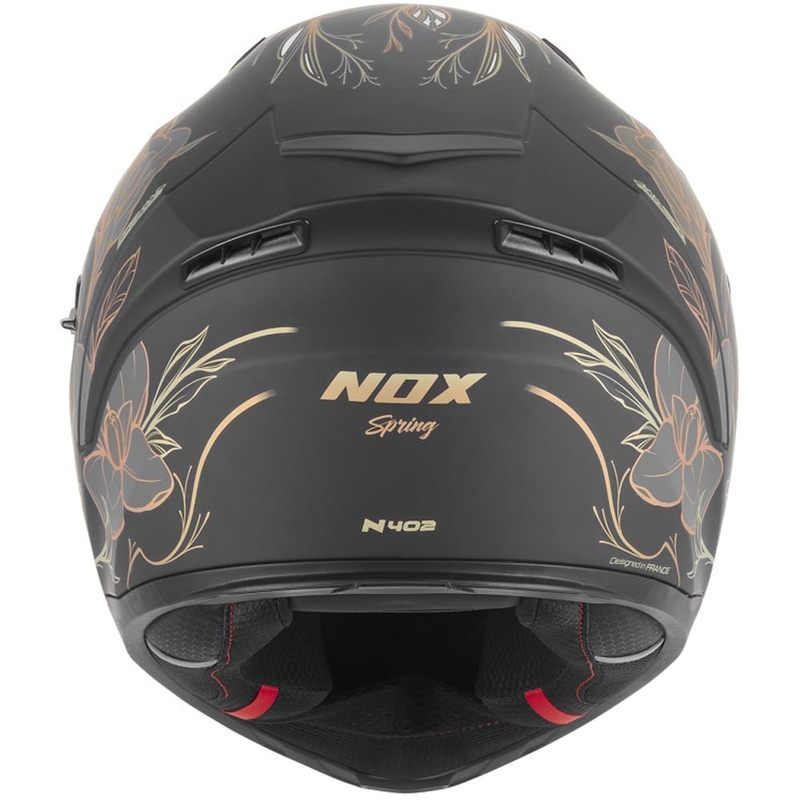 Мотоциклетна каска с пълно лице NOX N402 Spring, матово черно-златиста