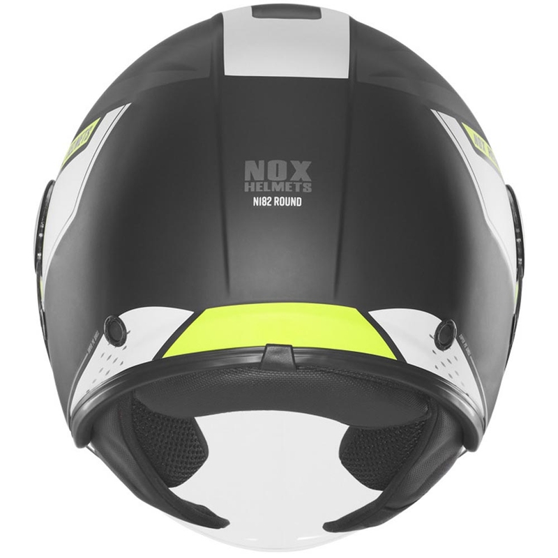 Отворена мотоциклетна каска NOX N182 Round, матово черно-флуоресцентно жълто