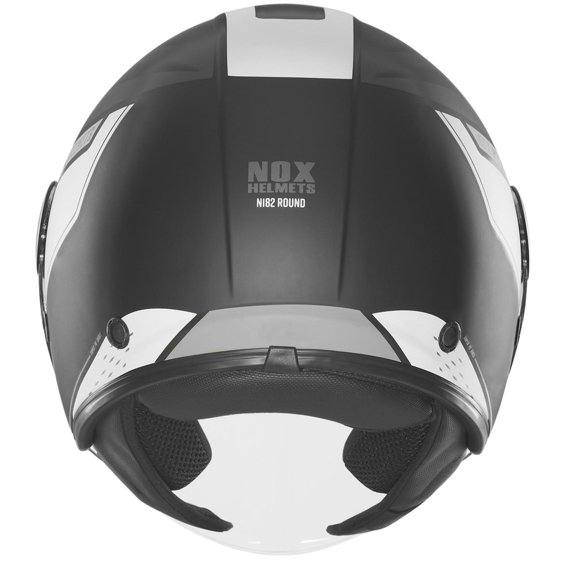 Отворена мотоциклетна каска NOX N182 Round матово черно-сребристо