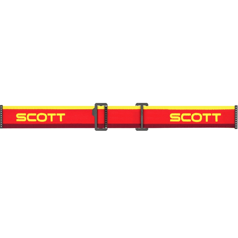 Мотокрос очила SCOTT Fury CH червено-жълти с жълт огледален плексиглас