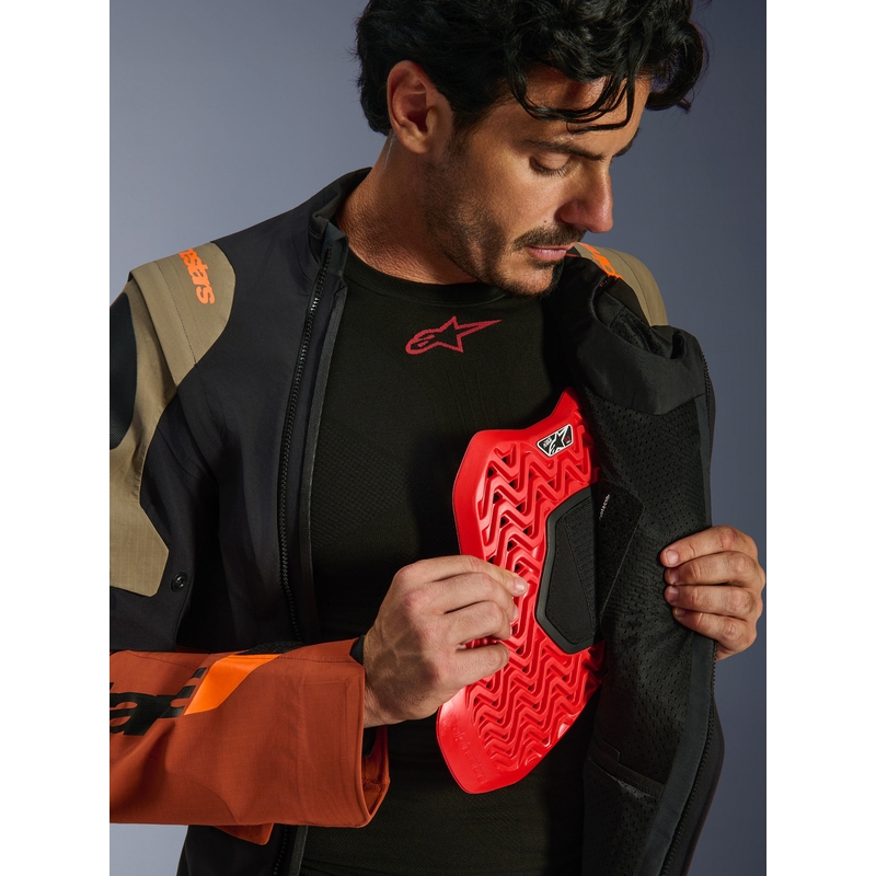 Мото яке Alpinestars Halo PRO Drystar XF, светлокафяво-тъмнооранжево-черно