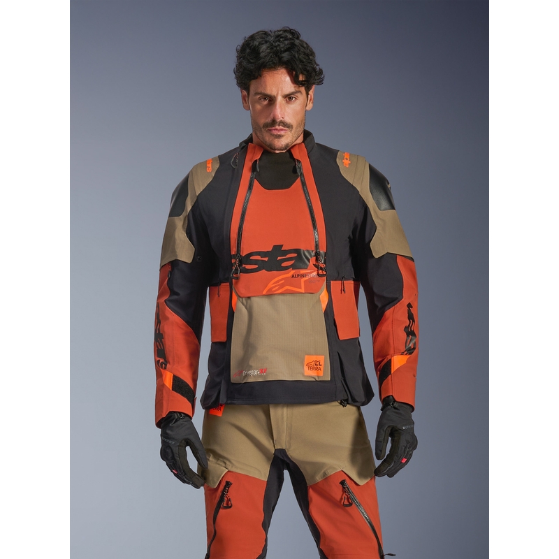 Мото яке Alpinestars Halo PRO Drystar XF, светлокафяво-тъмнооранжево-черно