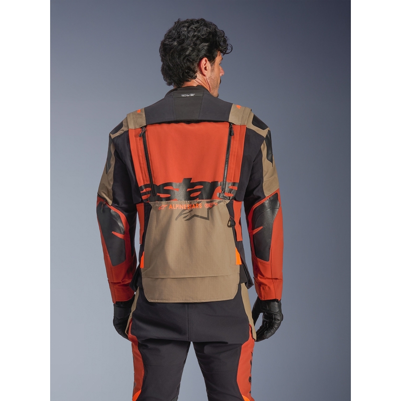 Мото яке Alpinestars Halo PRO Drystar XF, светлокафяво-тъмнооранжево-черно