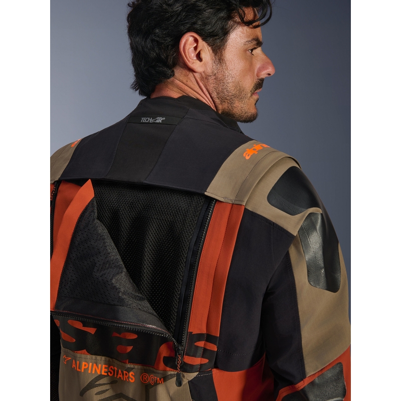 Мото яке Alpinestars Halo PRO Drystar XF, светлокафяво-тъмнооранжево-черно