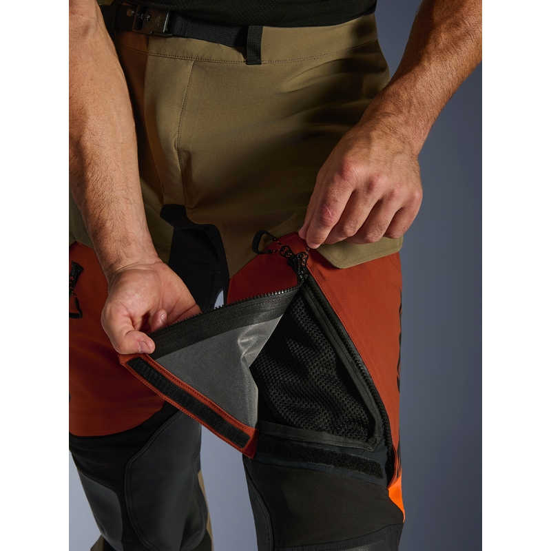 Мото панталон Alpinestars Halo PRO Drystar XF, светлокафяво-тъмнооранжево-черно