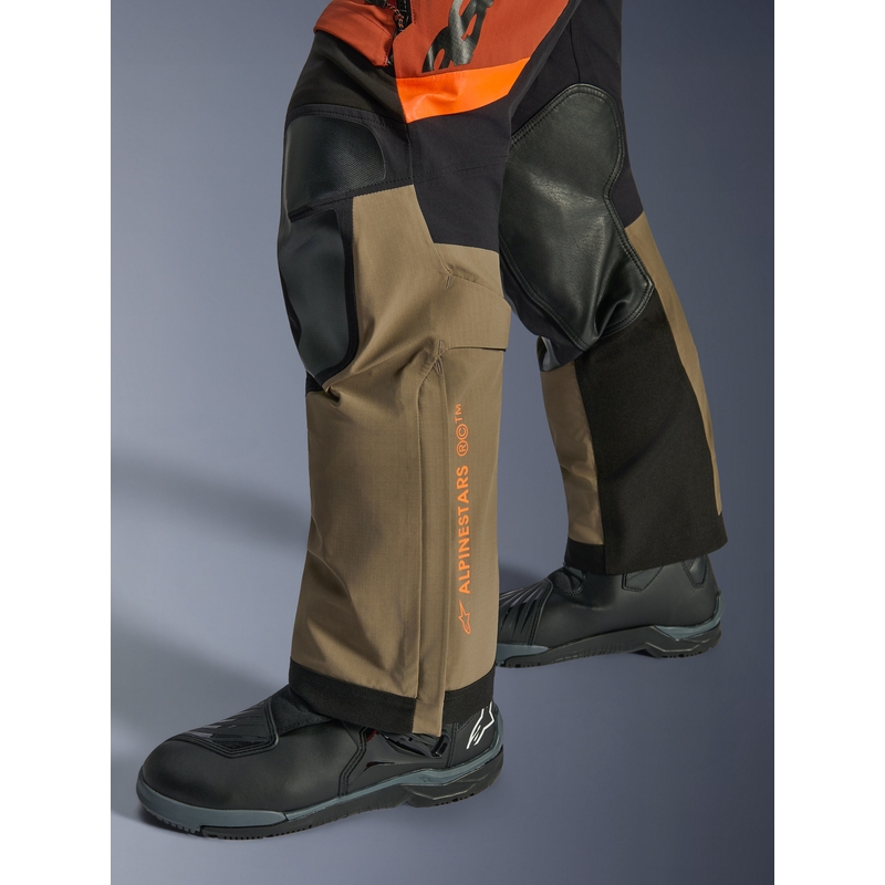 Мото панталон Alpinestars Halo PRO Drystar XF, светлокафяво-тъмнооранжево-черно