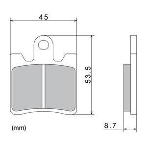 Спирачни накладки NISSIN полуметални 40x53.5x8.7 мм 2 бр.
