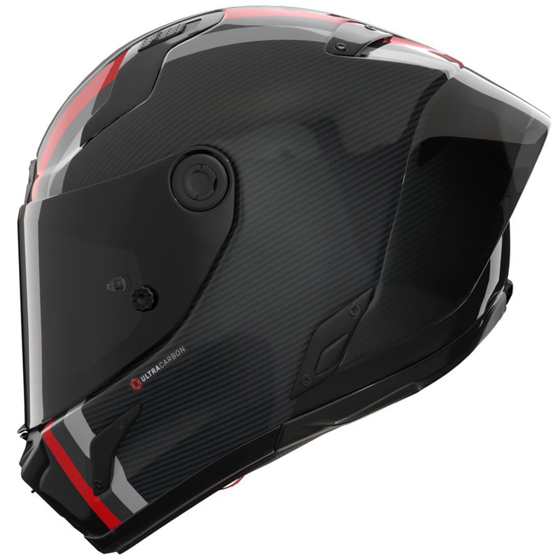 Мото каска за цял нос Nolan X-804 RS Ultra Carbon Gemini 364, лъскаво сиво-черно-червено-антрацит