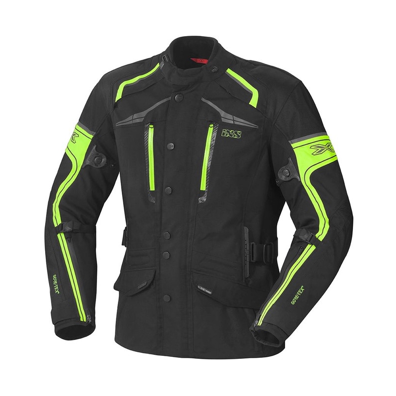 Bunda na motorku iXS Montgomery černo-fluo žlutá