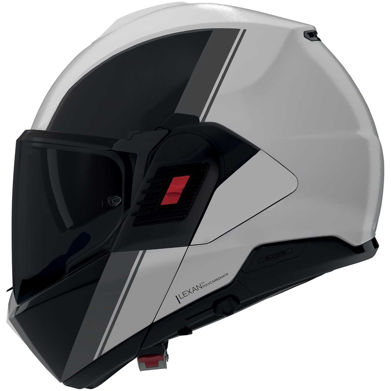 Мото каска Nolan N120-1 Verniciatura Speciale 356, гланцирана перлено-черно-сива