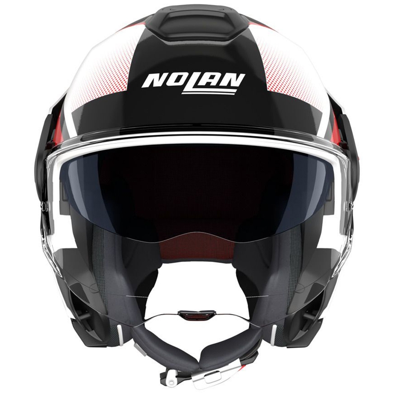 Мото каска с отваряне Nolan N120-1 Ciclone 363 бяло-черно-червено