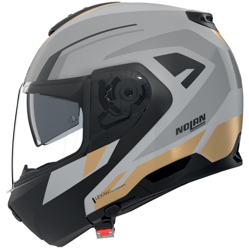 Мото каска Nolan N100-6 Cinetico N-COM 360 с отваряне, матово сиво-черно-антрацитно-златна