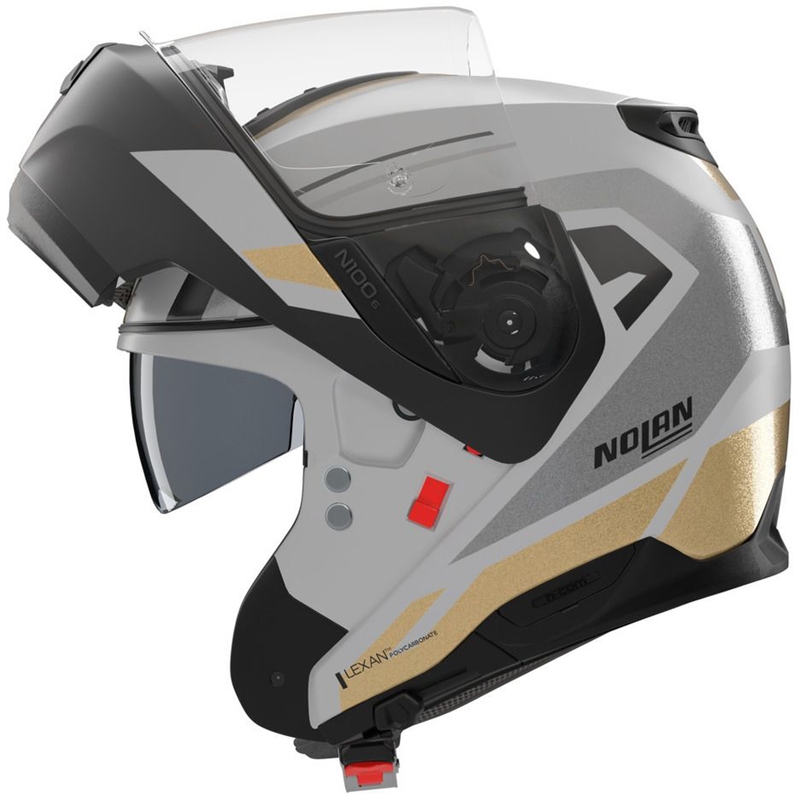 Мото каска Nolan N100-6 Cinetico N-COM 360 с отваряне, матово сиво-черно-антрацитно-златна