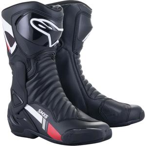 Мотоциклетни ботуши Alpinestars S-MX 6 черно-бяло-сиво-червено