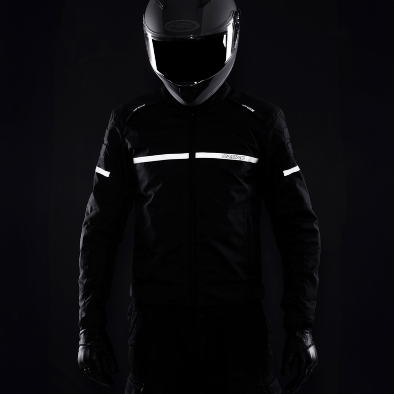 Черно мотоциклетно яке Ozone Rider
