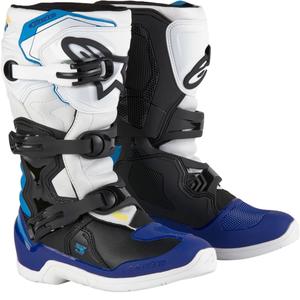Alpinestars Tech 3S Youth White-Black-Blue Детски мотоциклетни ботуши