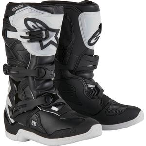 Alpinestars Tech 3S Youth White and Black Мотоциклетни ботуши за деца
