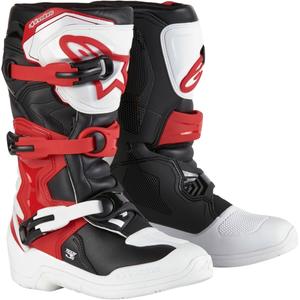 Alpinestars Tech 3S Youth White-Black-Red Детски мотоциклетни ботуши