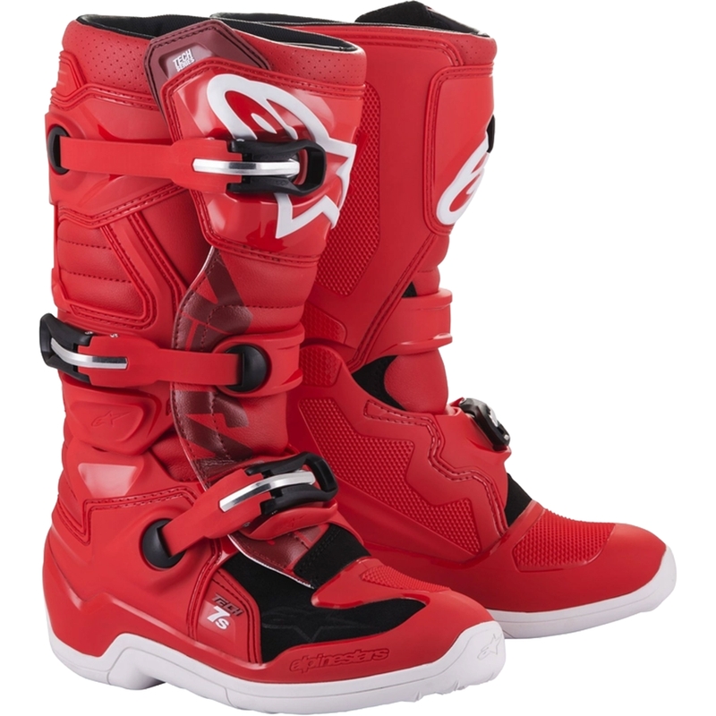 Детски мотоциклетни ботуши Alpinestars Tech 7 S, червени