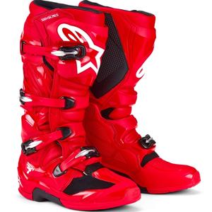 Червени мотоциклетни ботуши Alpinestars Tech 7