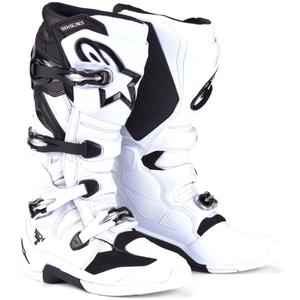 Мотоциклетни ботуши Alpinestars Tech 7, бяло-черни