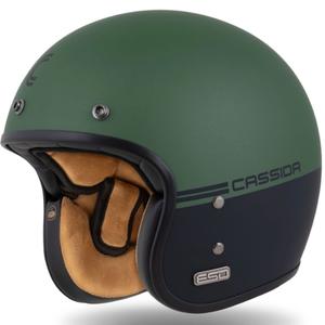 Отворена каска Cassida Ace Super Hooligan black matte-metallic green