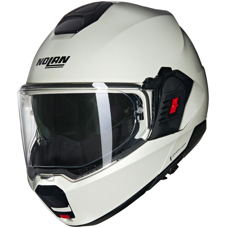Мото каска Nolan N120-1 Classico Nobile N-COM 320 с отваряща се дръжка, бяла