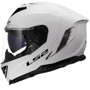 Мотоциклетна каска с пълно лице LS2 FF818 Storm III, лъскаво бяла