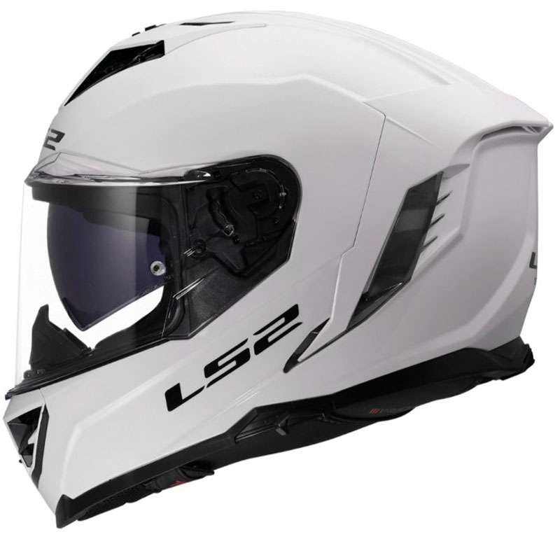 Мотоциклетна каска с пълно лице LS2 FF818 Storm III, лъскаво бяла