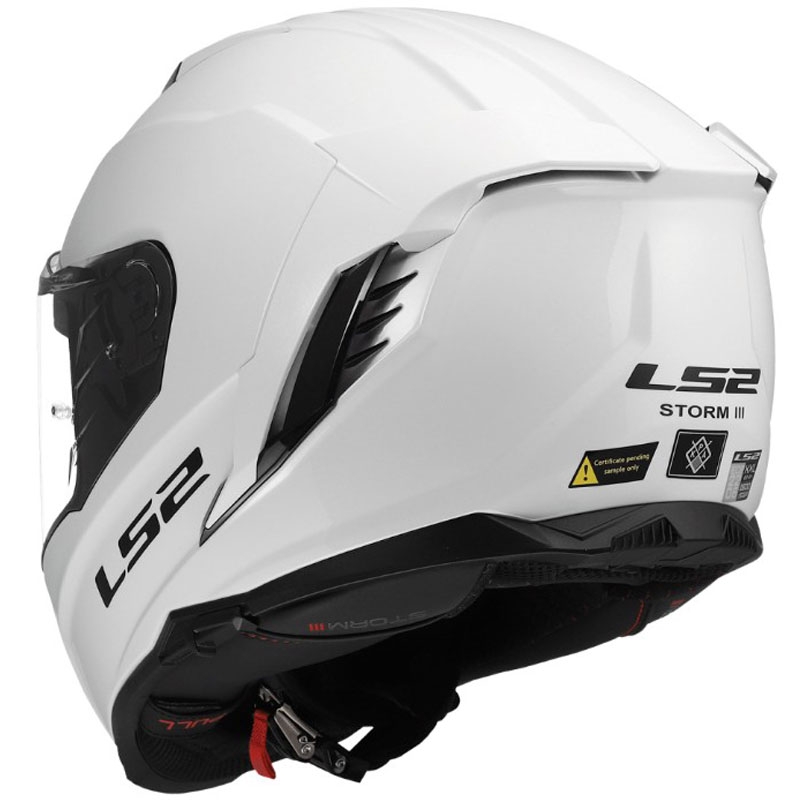 Мотоциклетна каска с пълно лице LS2 FF818 Storm III, лъскаво бяла