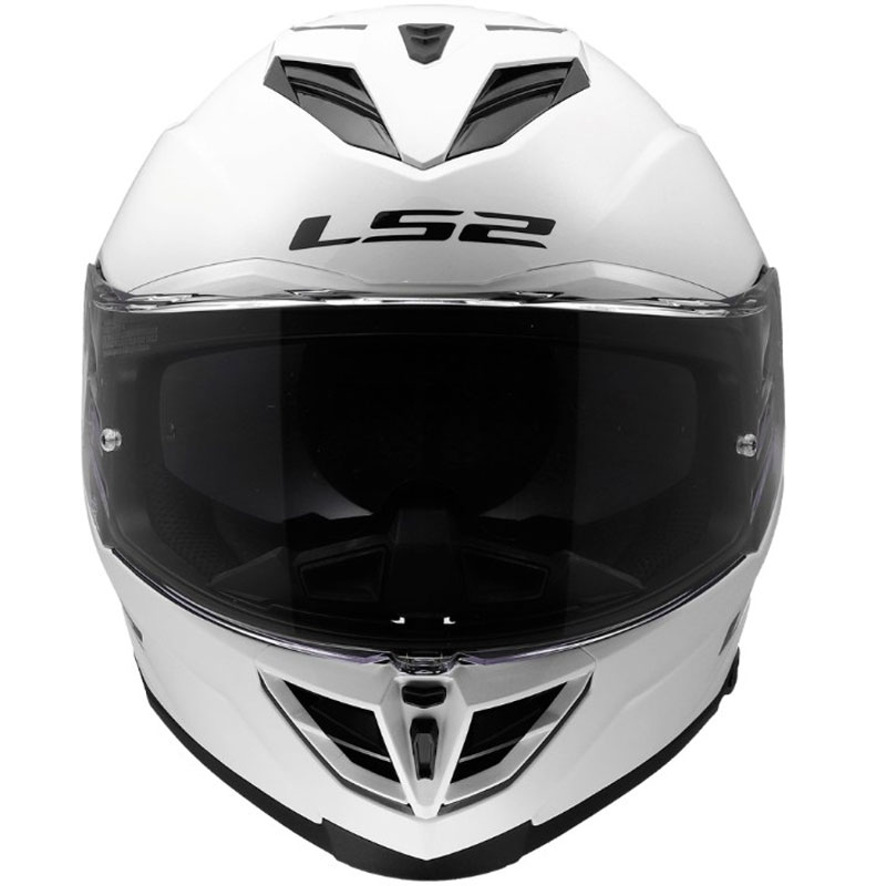 Мотоциклетна каска с пълно лице LS2 FF818 Storm III, лъскаво бяла