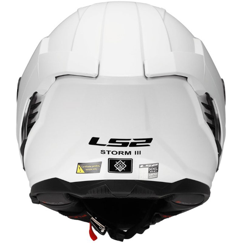 Мотоциклетна каска с пълно лице LS2 FF818 Storm III, лъскаво бяла