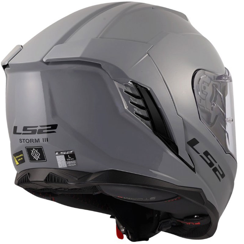 Мотоциклетна каска с пълно лице LS2 FF818 Storm III, лъскаво сива