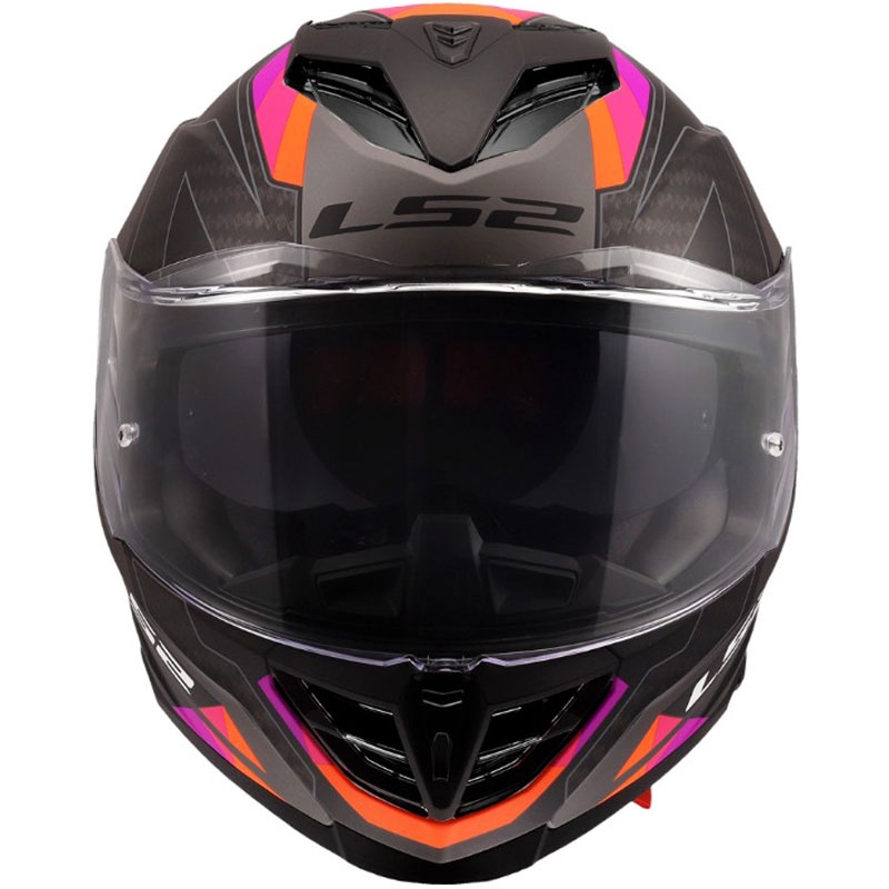 Мотоциклетна каска с пълно лице LS2 FF818 Storm III Sports, матово сиво-лилава