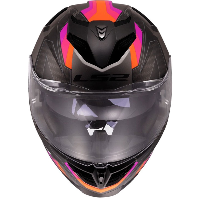 Мотоциклетна каска с пълно лице LS2 FF818 Storm III Sports, матово сиво-лилава