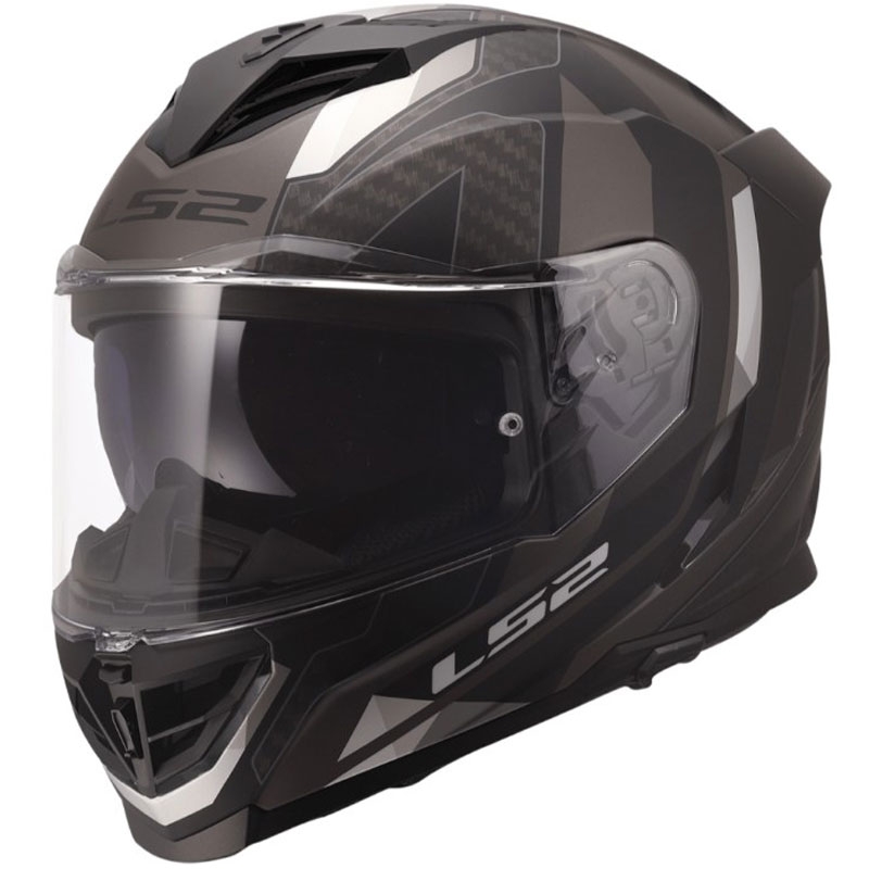 Мотоциклетна каска с пълно лице LS2 FF818 Storm III Sports, матово черно-сива