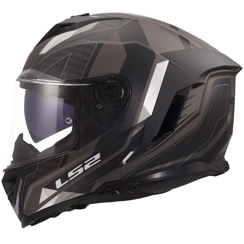 Мотоциклетна каска с пълно лице LS2 FF818 Storm III Sports, матово черно-сива