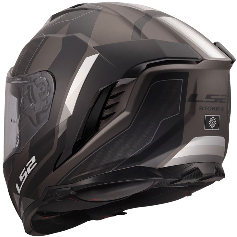 Мотоциклетна каска с пълно лице LS2 FF818 Storm III Sports, матово черно-сива